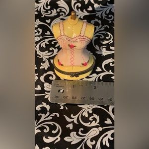 Porcelain jewelry box/ trinket box/ corset jewelry box